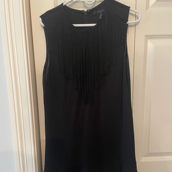 Black Fringe BCBG Dress - Picture 1 of 3